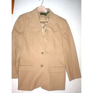 Nice Womens 10 12 Blazer Jacket Office Vintage Embassy Row Beige Wool Camel Line